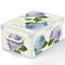 Lavatelli: Storage Box: Small - Hortensia Hydrangeas - Lid-Side Handles, Decorative Cardboard Organizer, Folds, Home-Clothes-Linens, 13.8 x 9.8 x 6.9"
